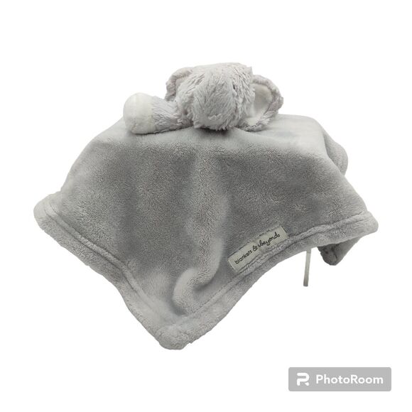 Blankets and Beyond' Gray Elephant Lovey Security Blanket Baby Fleece Plush - Picture 1 of 7
